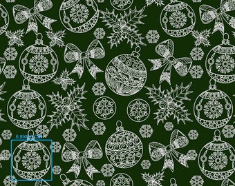 Cotton fabric 100% cotton sold by the meter ÖkoTex 50 cm Tilda Fabric children&#39;s fabric - Christmas balls