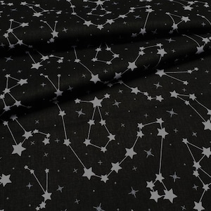 Cotton fabric 100% cotton sold by the meter ÖkoTex for masks - Color: Stars