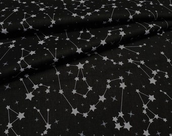 Cotton fabric 100% cotton sold by the meter ÖkoTex for masks - Color: Stars