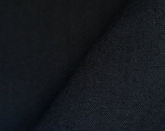 Cotton fabric 100% cotton by the metre EcoTex for masks - Color: Black