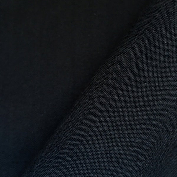 Baumwollstoff 100% Baumwolle Meterware ÖkoTex für Masken - Farbe: Schwarz