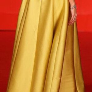 Gold Skirt, Ready to Wear High Waist Skirt, Pleated Premium Silk Made ...