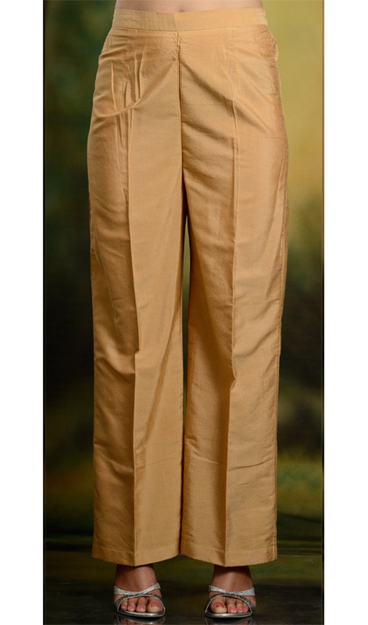 Designer Made Multicolor Raw Silk Pants Silk Pants Premium Etsy