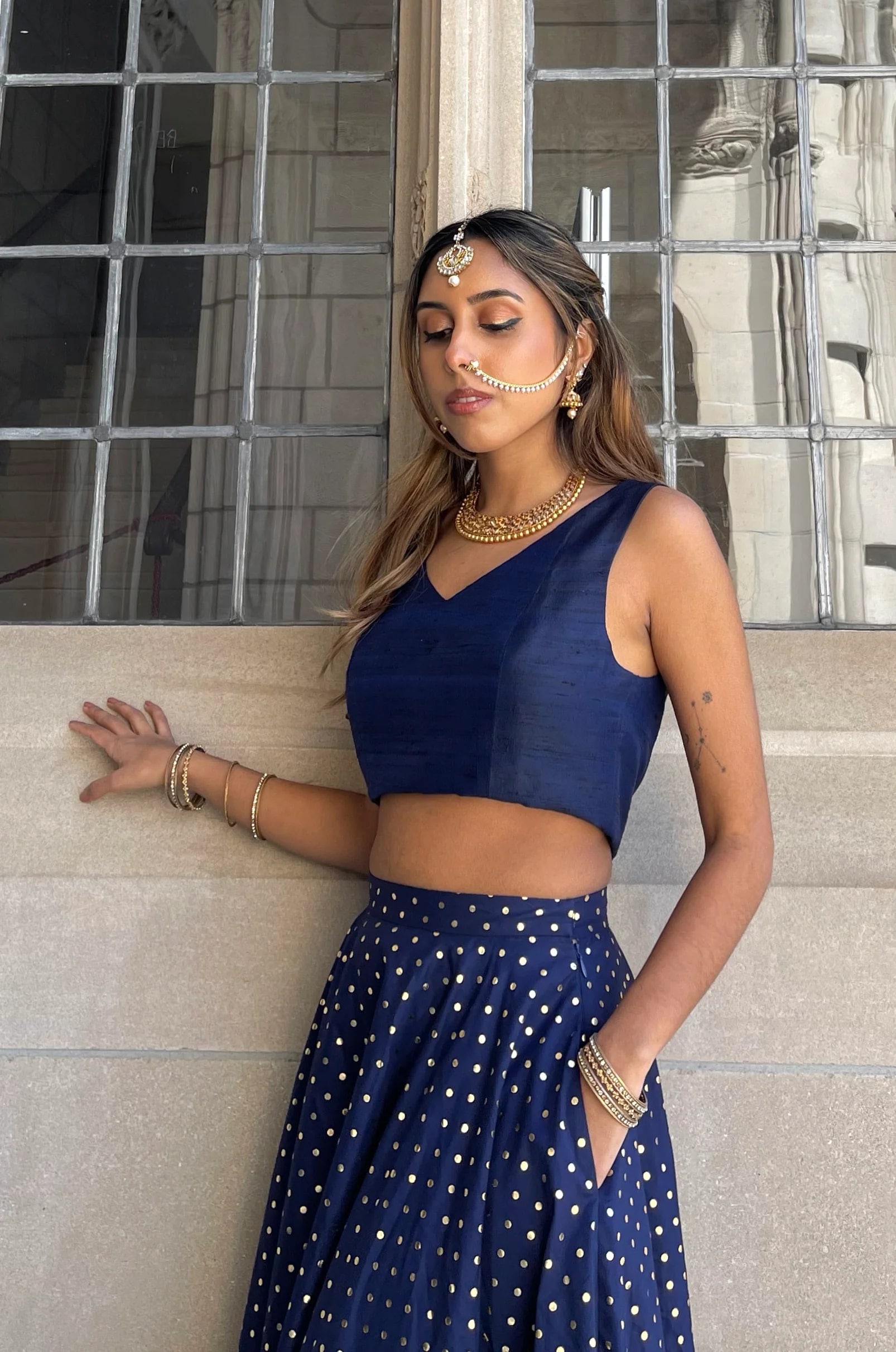 STRAPPY CROP TOP Vintage Style Sweetheart Neck Crop Top in Navy Blue.  Womens Strappy Cropped Top. Summer/festival/beach Tops for Women 