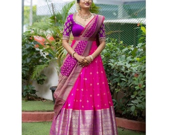 Buy Designer Exclusive Pure Kanjivaram Silk Half Saree Lehenga Online In India Etsy Buy Designer Exclusive Pure Kanjivaram Silk Half Saree Lehenga Online In India Etsy