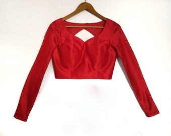 Long Sleeve Saree Blouse - Etsy