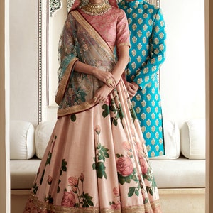 Buy Firozi Color Banarasi Silk Fabric Party Wear Lehenga Choli Online -  LEHV3161