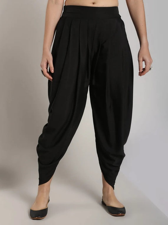 Black Solid Color Dhoti Harem Pants for Girls & Women – Zubix : Clothing,  Accessories and Home Furnishing Shop Online