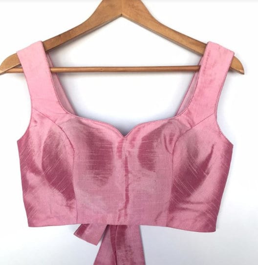 Designer Handmade Pink Color Sweetheart Neck Raw Silk Tie - Etsy