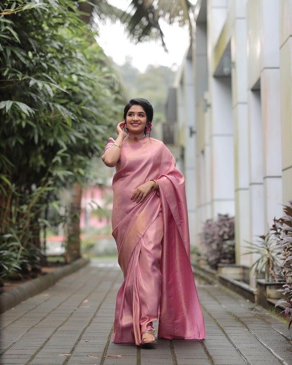 Pink color wedding silk hotsell sarees