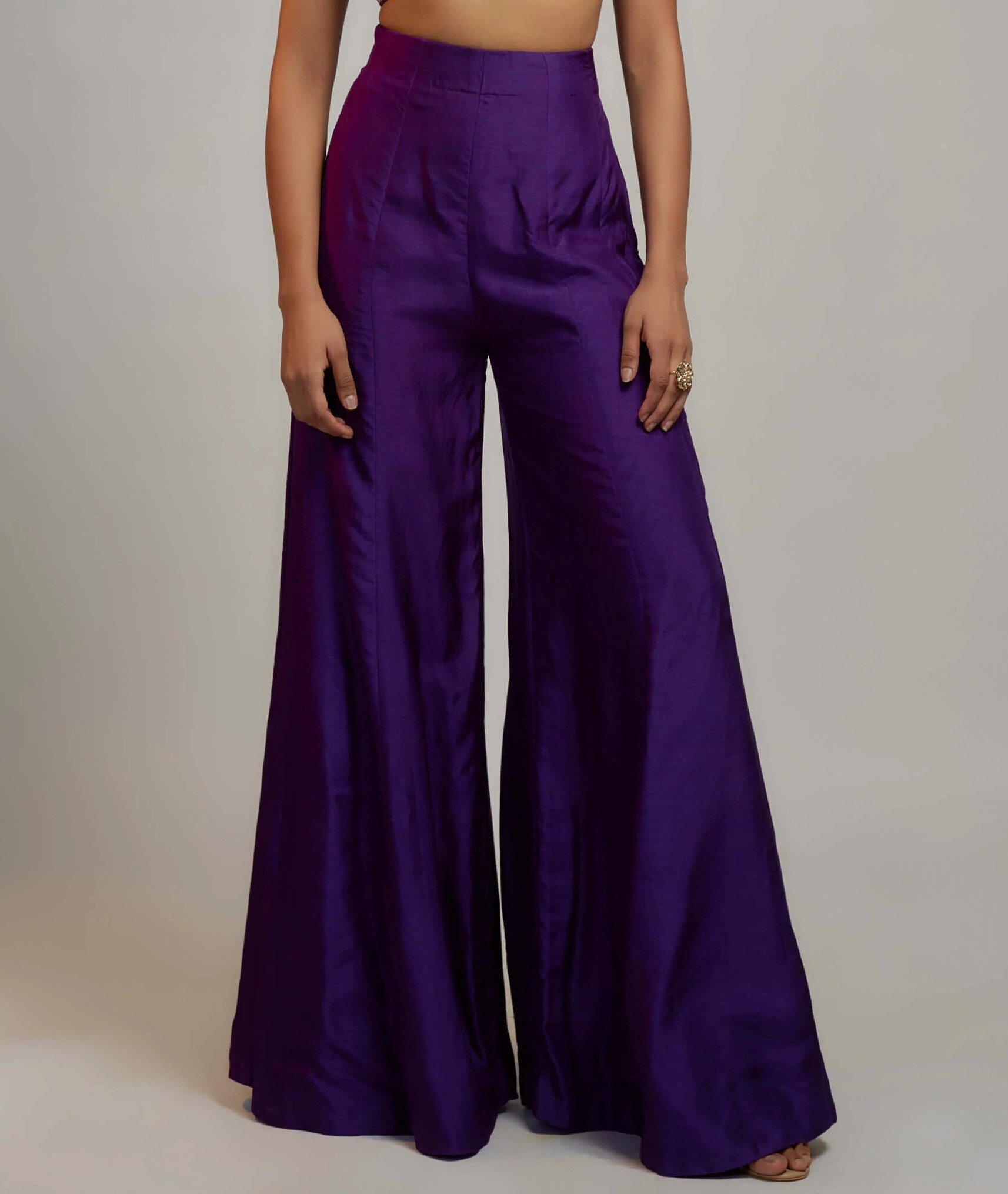 PURPLE BELL BOTTOMS High Waist 1960s 70s Flare Jeans Pants