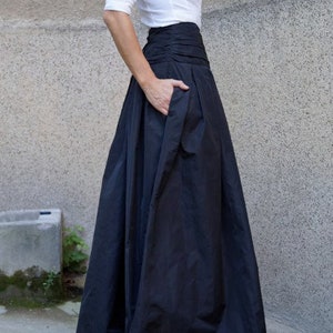 Black or Pink Color High Waist Pleated Party Wear Skirt, Custom ...