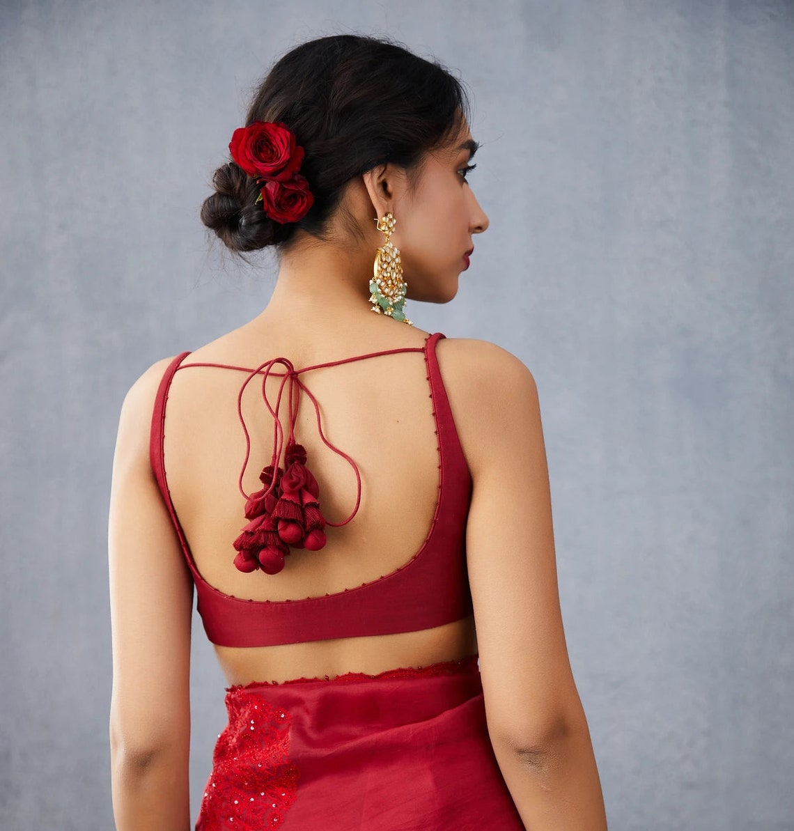 Designer Readymade Red Silk Blouse for Women Wedding Wear Etsy UK