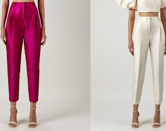 Womens silk pants evening wear 2025