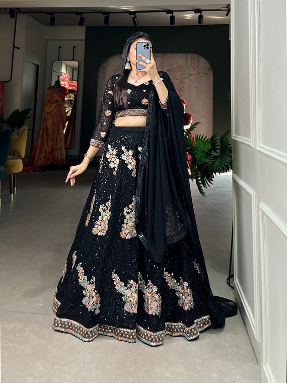 Black lehenga cheap choli