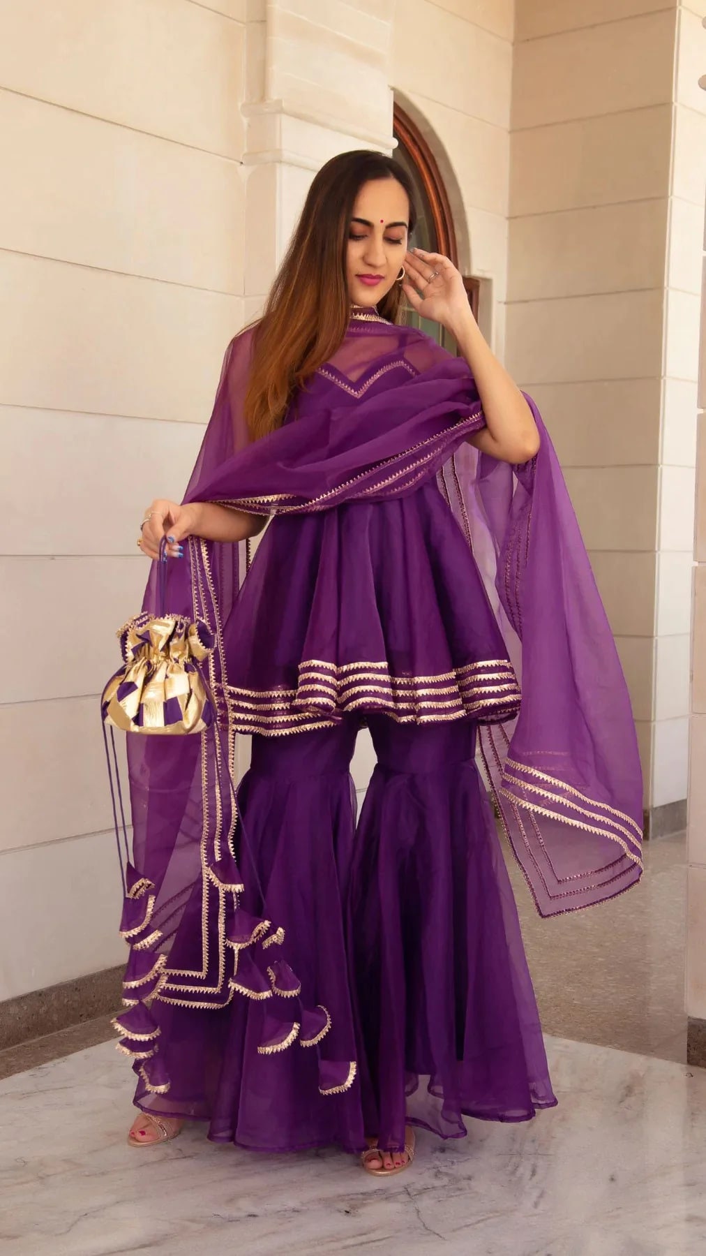 Sorcerous Embroidered Purple Salwar Kameez