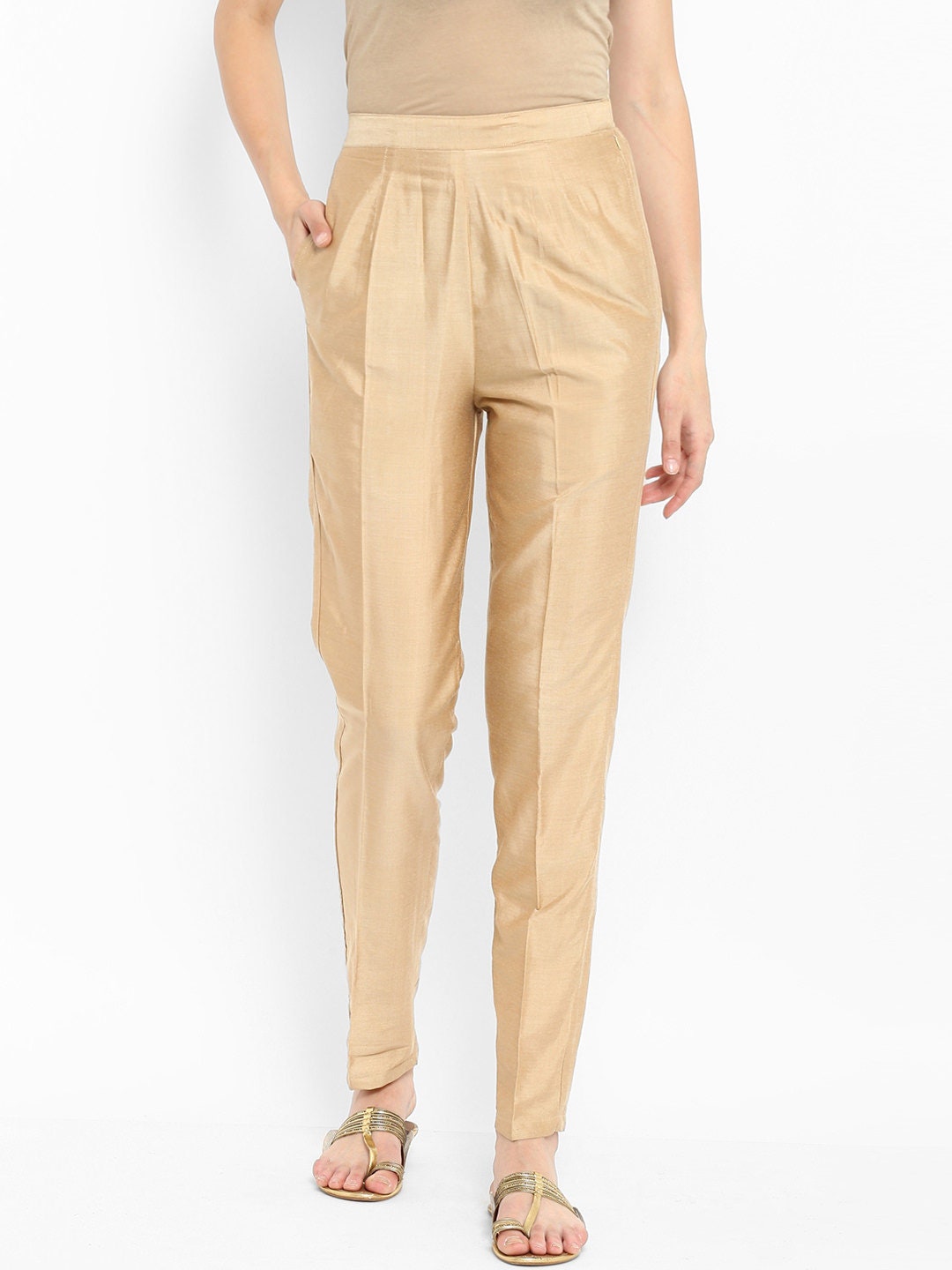 Buy online Beige Viscose Straight Tapered Pant from Skirts, tapered pants &  Palazzos for Women by Ksut for ₹709 at 53% off | 2024 Limeroad.com