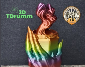 The Sorcerer Mug | Mythic Can Holder, Drink Holder | ArsMoriendi3D | Shown in "Rainbow Silk"