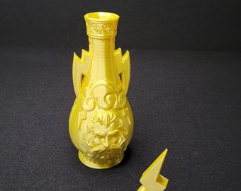 Potion of Storm Giant Strength | Tabletop Prop, Dice Organizer | ArsMoriendi3D | Shown in "Yellow Silk"