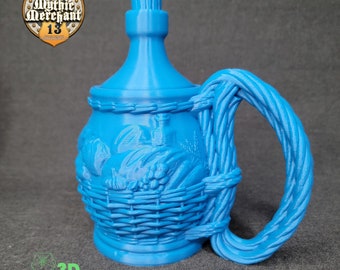 Halfling Mug | Mythic Can Holder, Drink Holder | ArsMoriendi3D | Shown in "Light Blue"