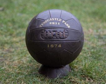 Heart of Midlothian old fashioned style display football with stand. TYNECASTLE PARK EH11. Fantastic gift for football fans.