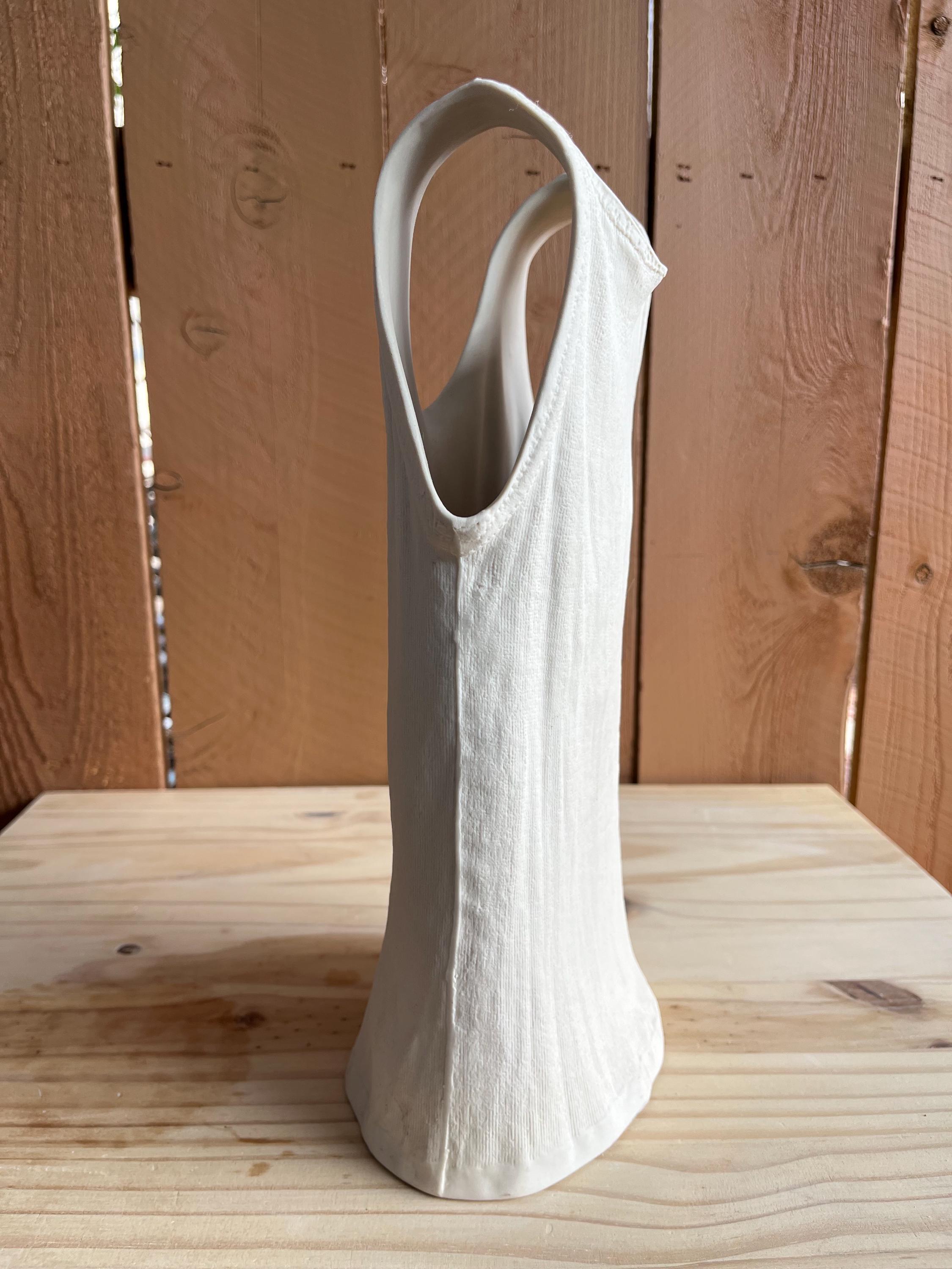 Vintage Michael Harvey Pop Art Cream Ceramic Tank Top Vase
