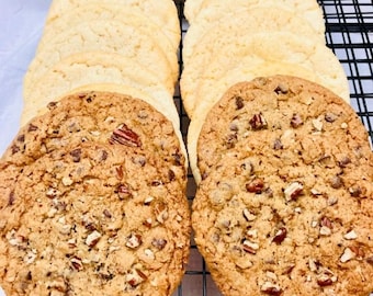 DELICIOUS Gourmet Cookies, Dark Chocolate Pecan, Oatmeal Raisin, Chewy Sugar Cookies, Scrumptious, Savory,