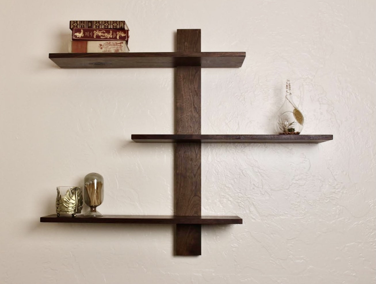 Adjustable Wall Shelf Shifting Modern Wall Shelf Dark Etsy