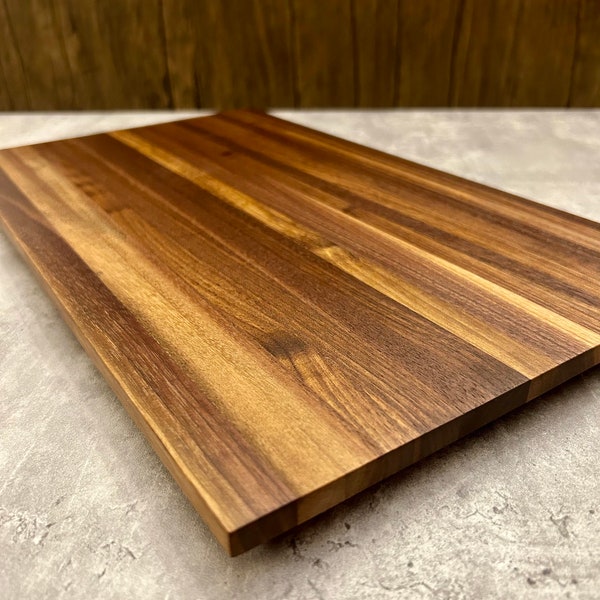 Minimalist Walnut Cutting Board, Edge Grain, Butcher Block, Handmade, Wooden, Bread, Baking, Cooking, Modern, Serving Board, Chopping Board