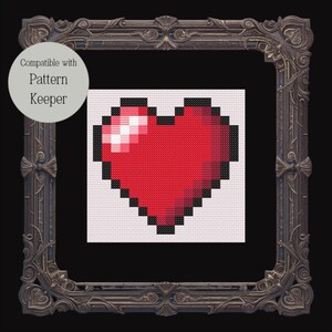 Pixel Heart Cross Stitch Pattern