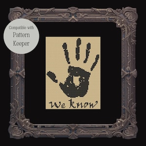 The Elder Scrolls V: Skyrim The Dark Brotherhood ‘We Know’ Cross Stitch Pattern