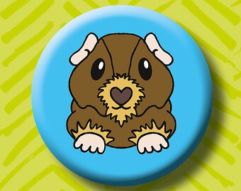 Hairless Guinea PigButton Badge. Animal Badge. Rescue Animals. Skinny Pigs