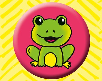 Frog Button Badge. Animal Badge. Rescue Animals. Frogs