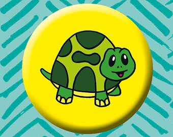 Tortoise Button Badge. Animal Badge. Rescue Animals. Tortoise