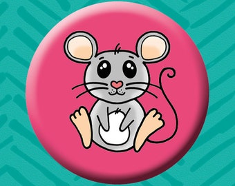 Rat Button Badge. Animal Badge. Rescue Animals. rats