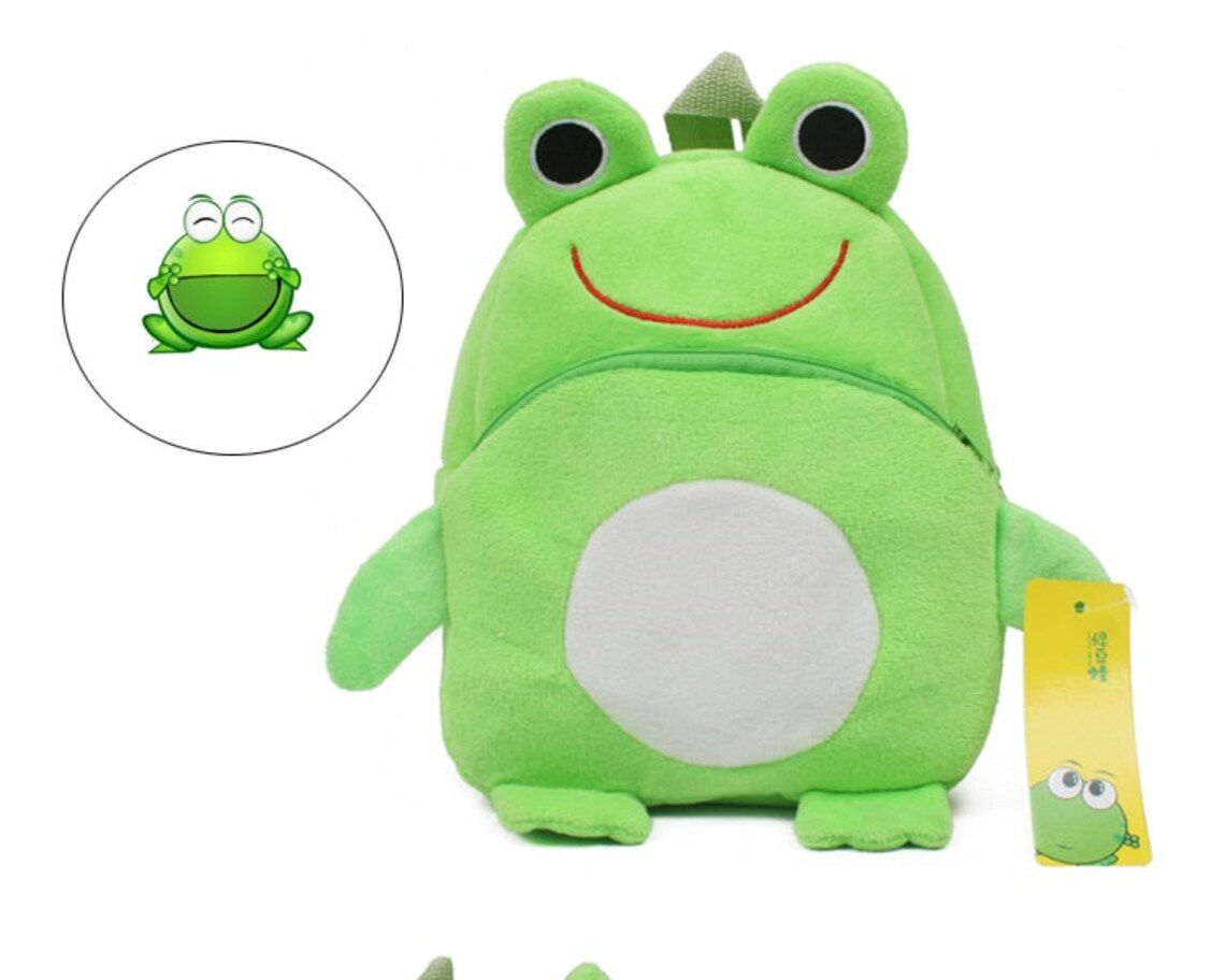 frog backpack plush