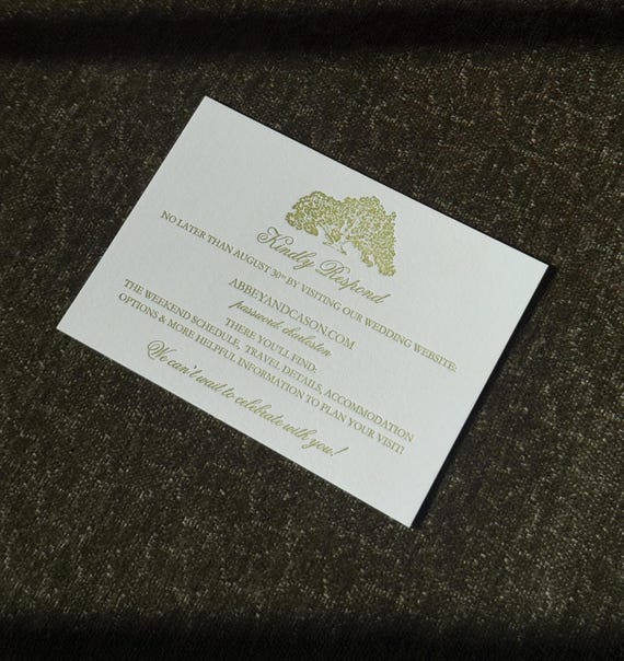 RSVP Card A1 • Southern Wedding Website Insert • Olive Monogram • Romantic Heirloom Stationery Digital Download