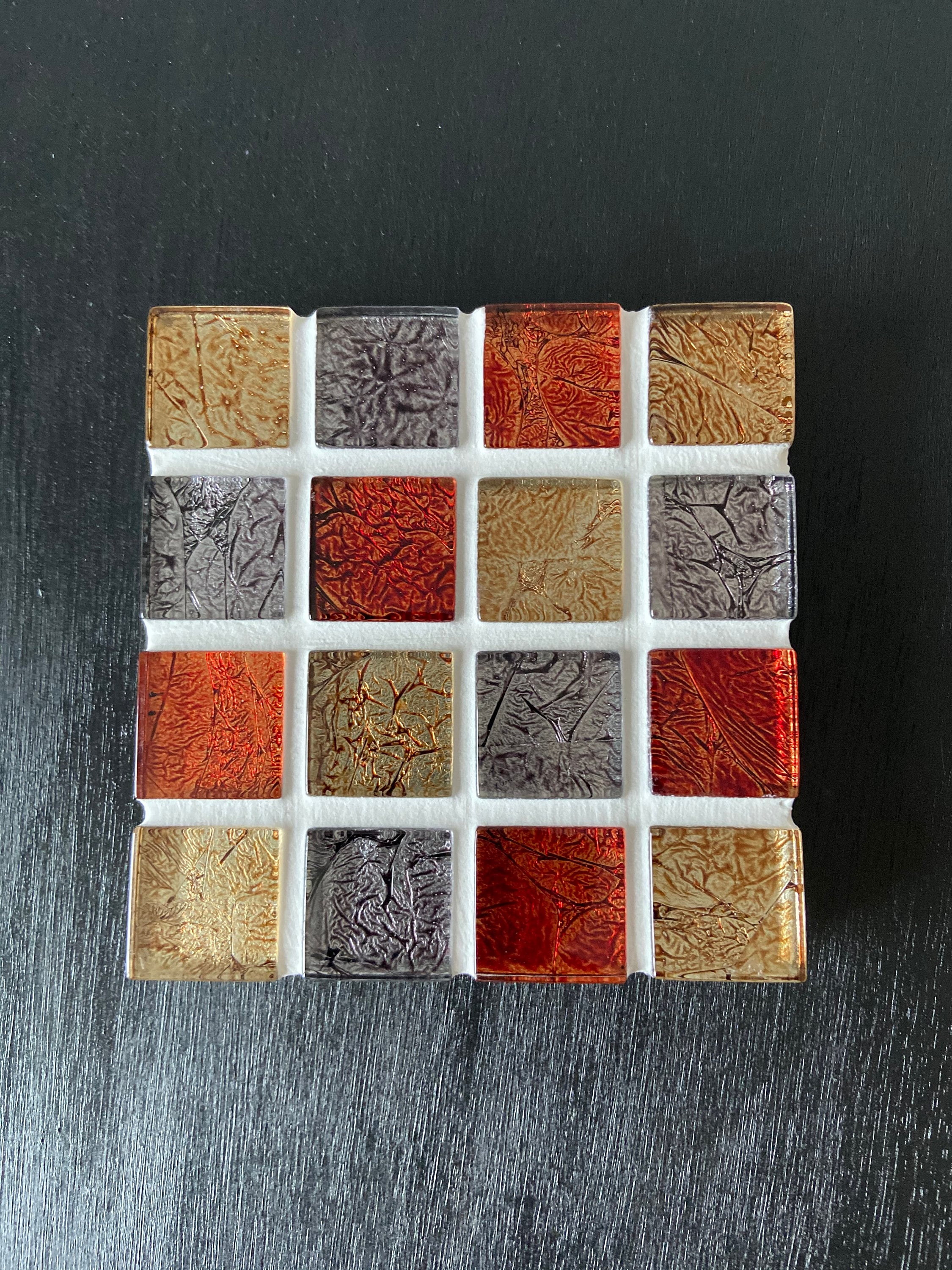 Handcrafted Mosaic Glass Tile Coasters Set of 4 Etsy