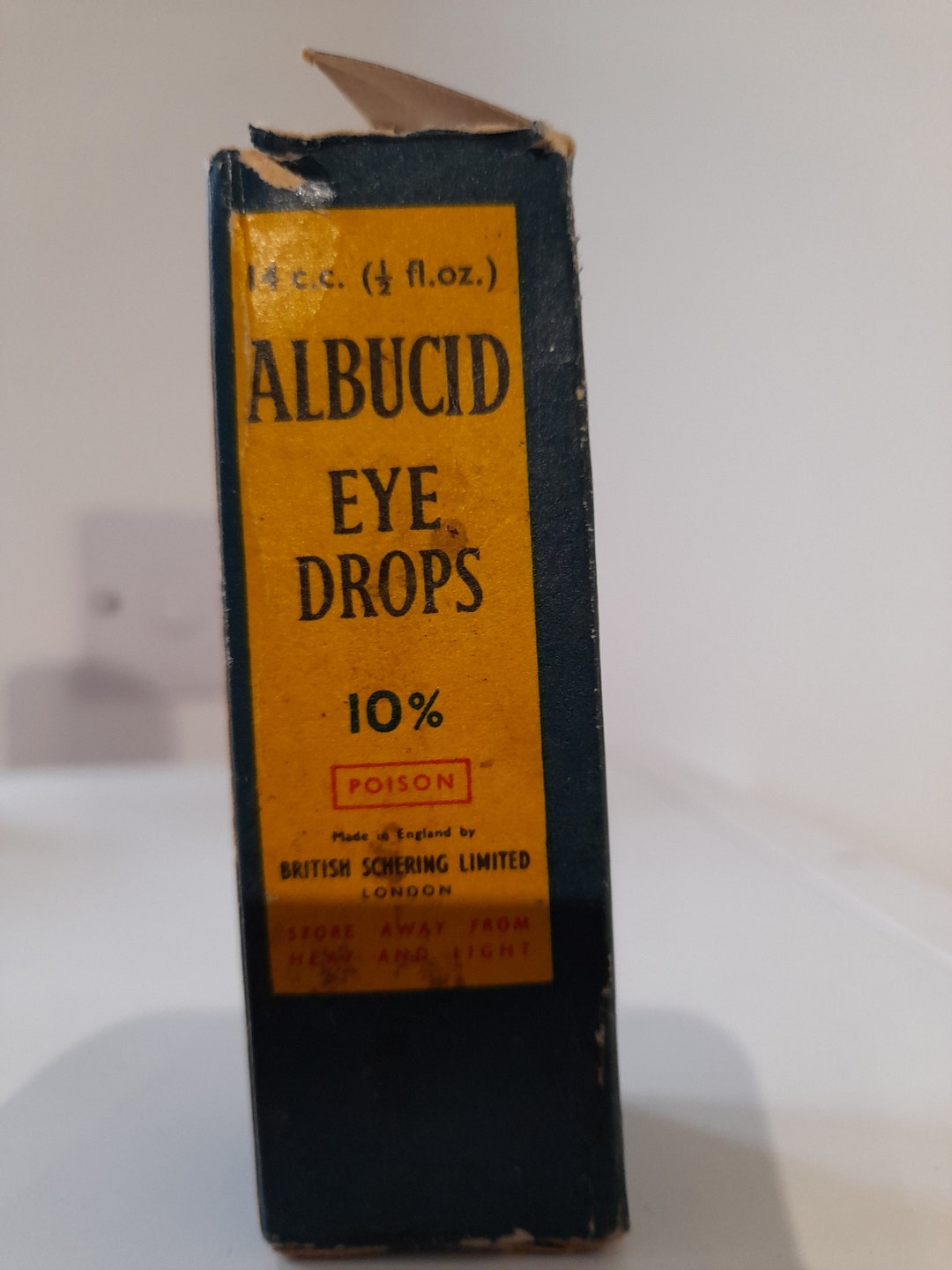 Vintage Albucid Eye Drop Bottle and Box Etsy