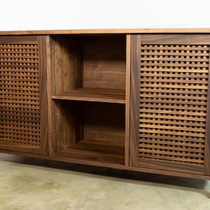 Walnut Sideboard, Mid Century Credenza, Media Cabinet, Sandinavian design image 1