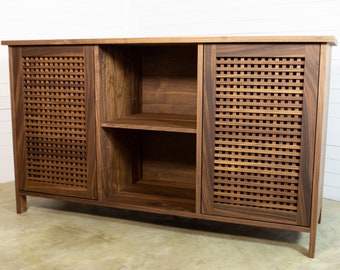 Walnut Sideboard, Mid Century Credenza, Media Cabinet, Sandinavian design