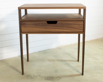 Nightstand in Solid Walnut/Oak Wood