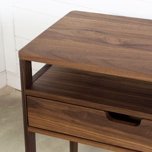 Bedside table in solid Walnut Wood image 5
