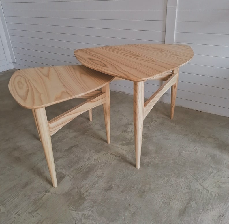 Satsbord in solid Oak/Walnut Wood, Coffee table, Dinning room table, Scandinavian design image 3