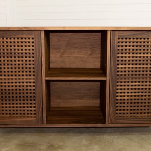 Walnut Sideboard, Mid Century Credenza, Media Cabinet, Sandinavian design image 3