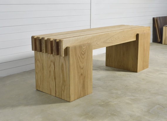 Solid on sale oak bench