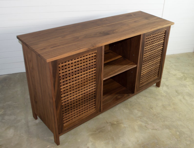 Walnut Sideboard, Mid Century Credenza, Media Cabinet, Sandinavian design image 5