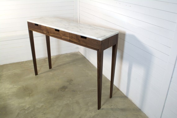 Entry Console Table In Solid Walnut, 84 Inch Wide Console Table Dimensions