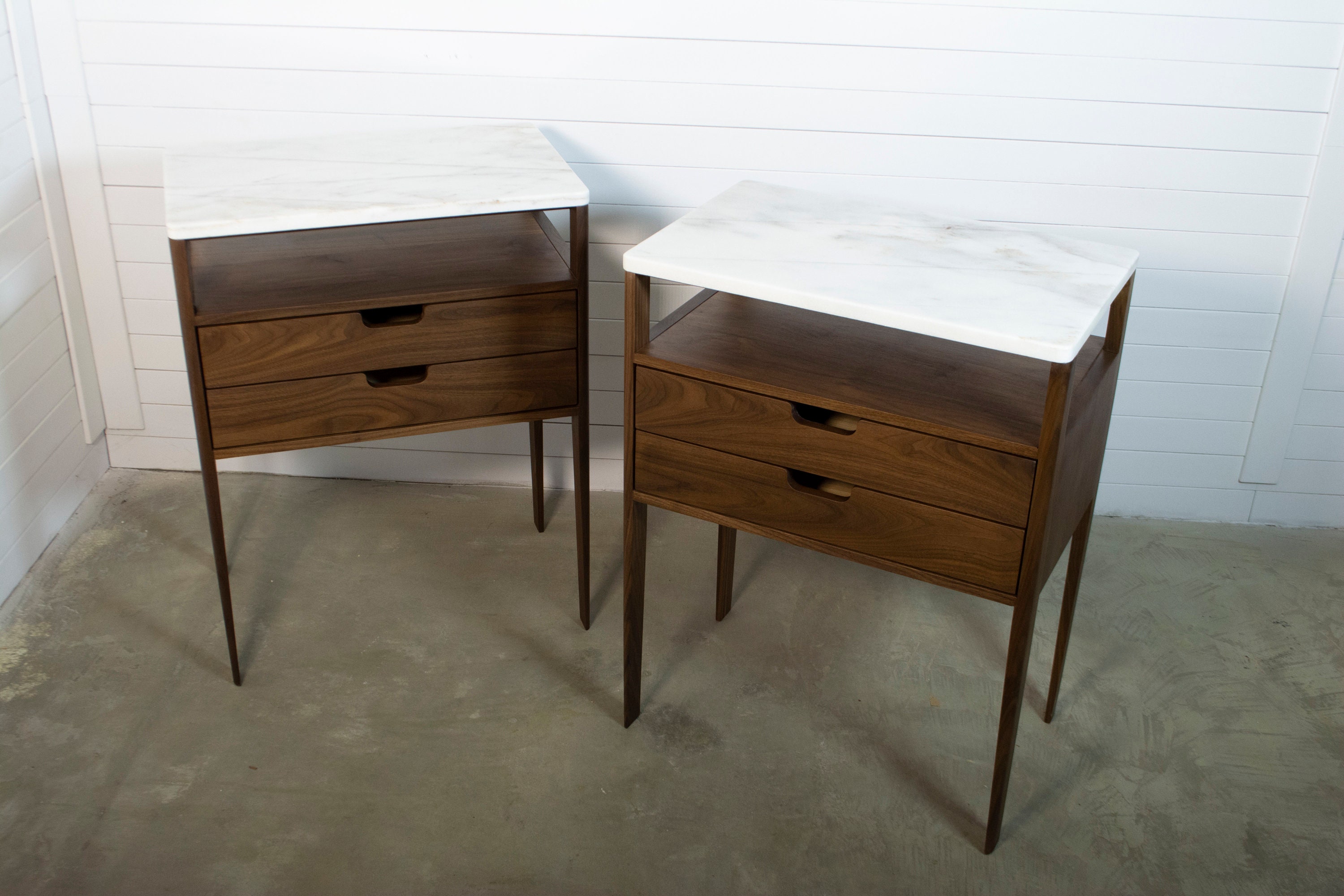 White marble top nightstand deals