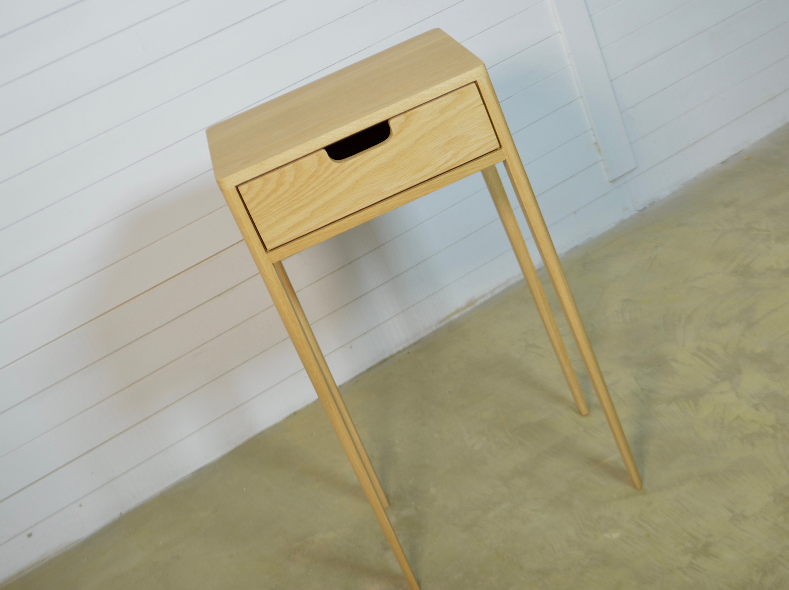 Mini Nightstand in Oak Wood
